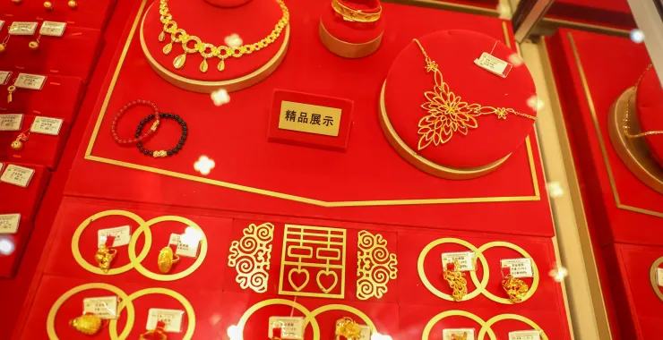 黄金项链吊坠