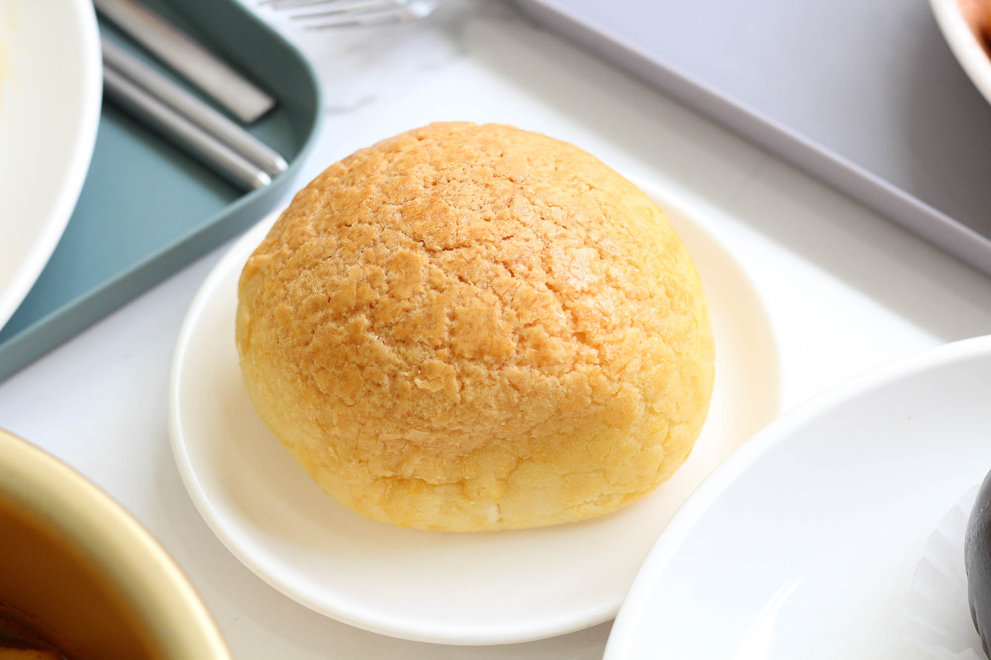 下午茶美味美食面包港式菠萝包