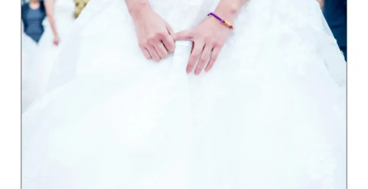 集体婚礼结婚新娘婚纱白纱