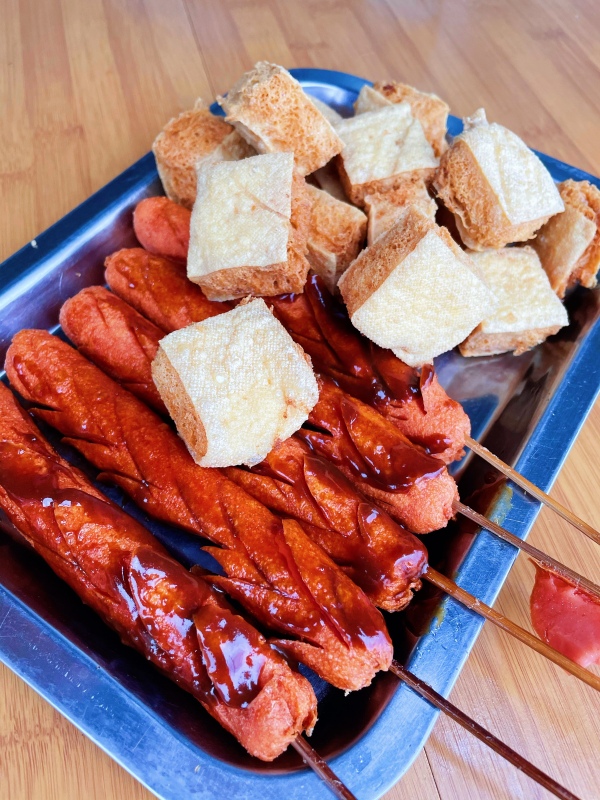 马渚绍兴臭豆腐油炸美食香肠零食点心