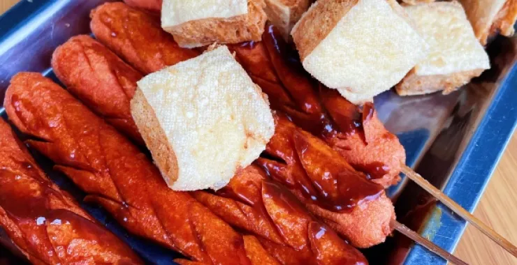 马渚绍兴臭豆腐油炸美食香肠零食点心