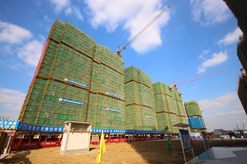 工地建筑高楼现场小区楼盘