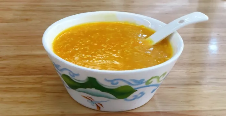 美食点心小米南瓜粥养生