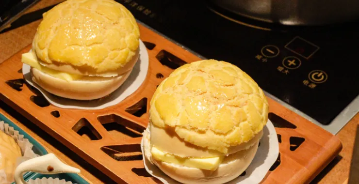 美味美食小吃粤菜广式菠萝包面包烘焙