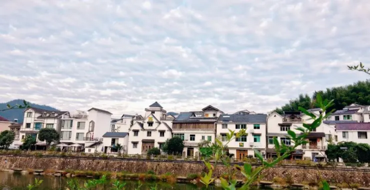 下姜村村貌房子水民宿旅馆