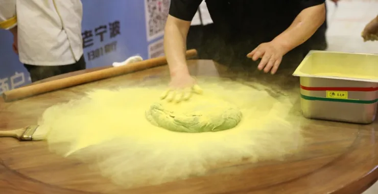 手工传统美食麻糍制作过程