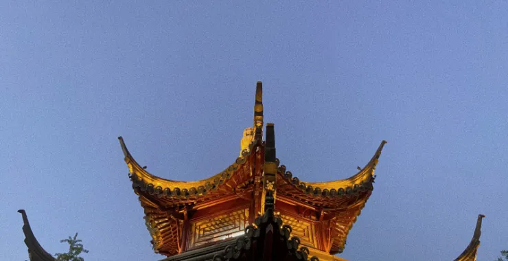 南京夫子庙亭台楼阁凉亭风光外出郊游踏青旅游