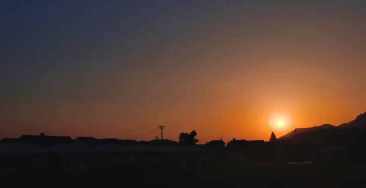 唯美小清新风景落日夕阳余晖晚霞剪影