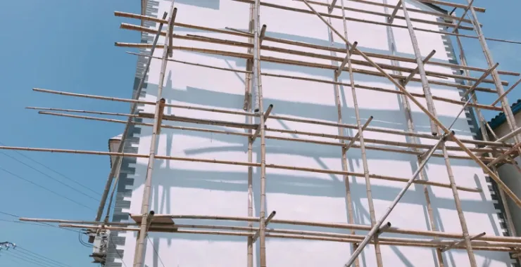 建造中的房子建筑钢架