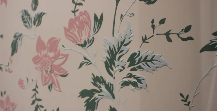 硅藻泥绘画墙艺术装修花朵