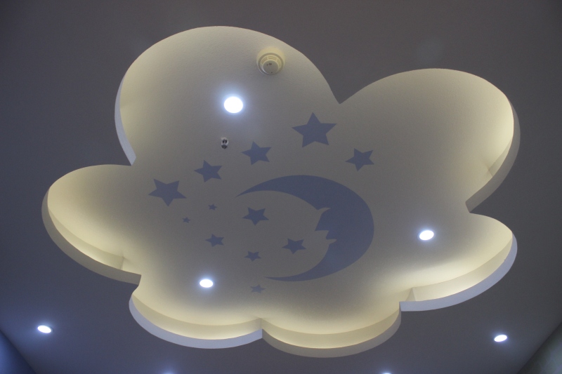 硅藻泥星空儿童吊顶展示装修
