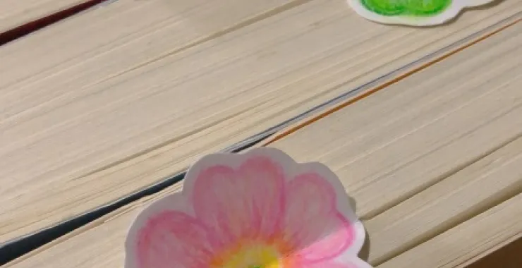 手工制作DIY书签绘画剪纸立体四朵花