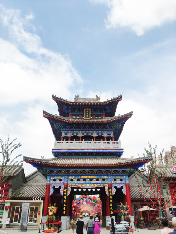 兰州旅游兰州老街景点建筑拂雲楼 