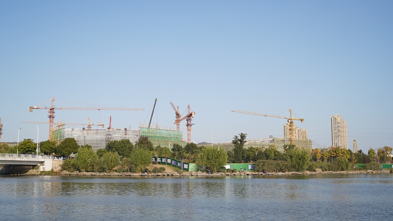 余姚文化中心远观施工建设