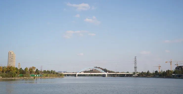 余姚舜水大桥蓝天城市建设桥