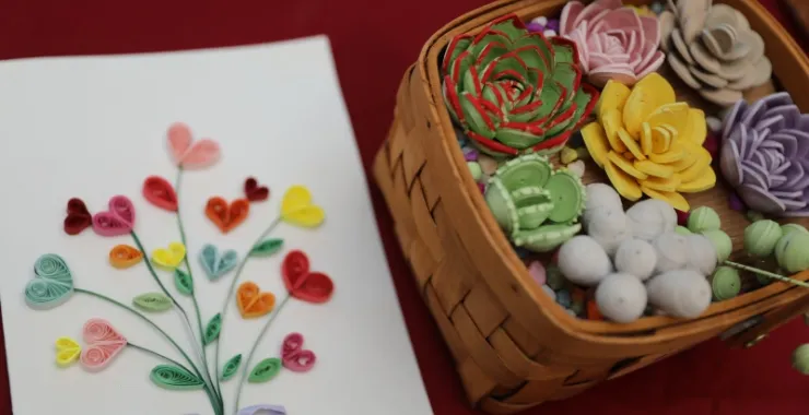 六一幼儿园亲子活动衍纸手工制作
