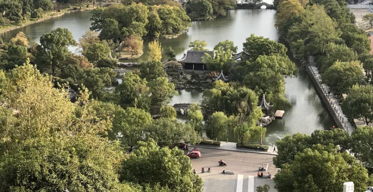 台州古城登高俯视古城区