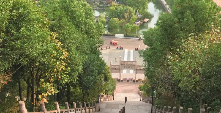  台州古城登高俯视古城区