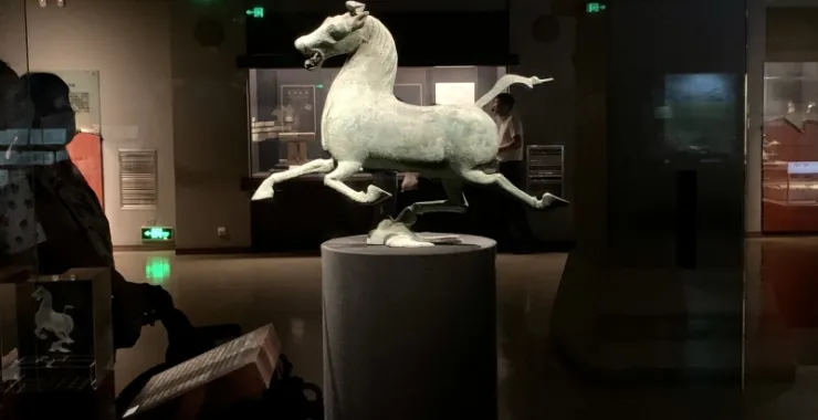 甘肃博物馆铜奔马展示