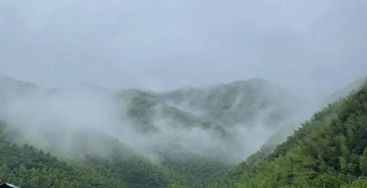 深山旅行 云雾缭绕清晨美景 山中有人家