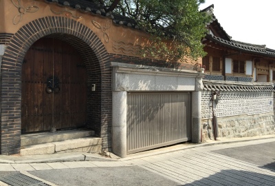 韩国豪宅古建筑老房子传统拱门