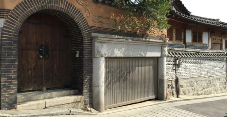 韩国豪宅古建筑老房子传统拱门