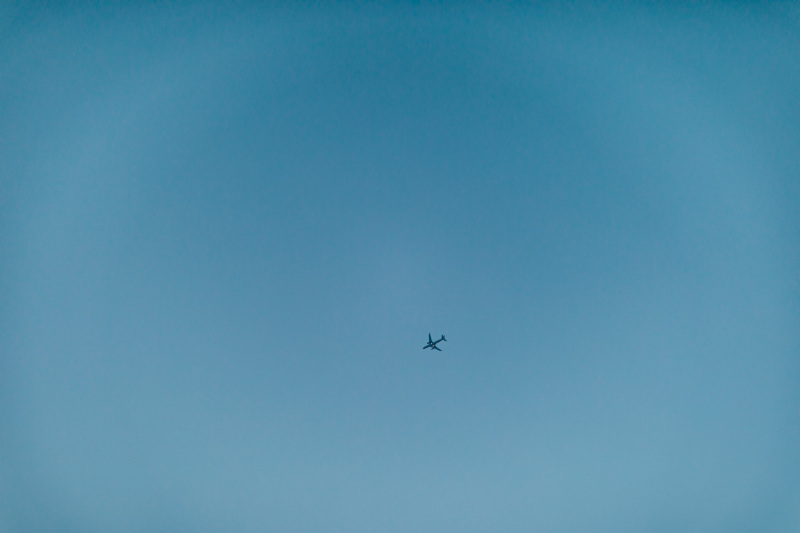 天空蓝天飞机