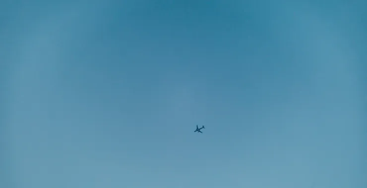 天空蓝天飞机