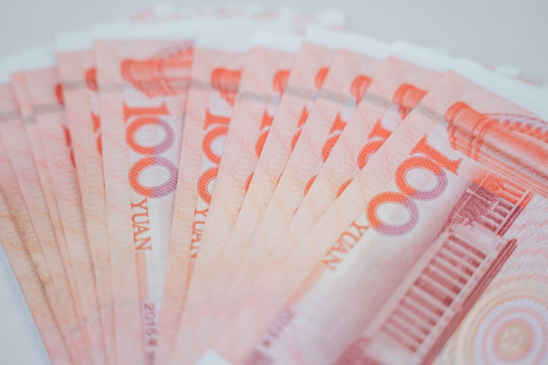 人民币百元纸币金钱工资现金钞票摆拍大钞钱币