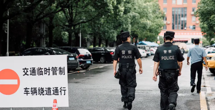 交通管制特警警察巡逻
