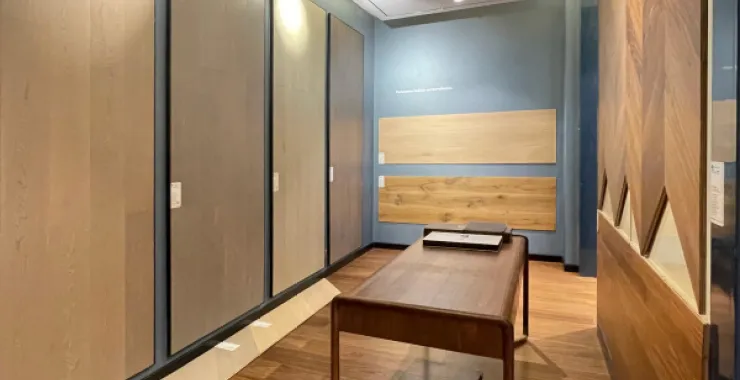小编探店实木地板地暖地板实木桌实景适用美式轻奢现代新中式等风格