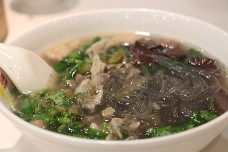 鸭血粉丝汤葱南京美食