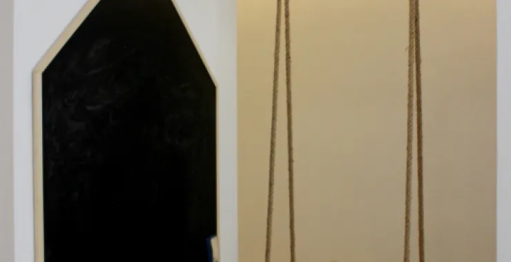 原木日式风探家 过道 秋千
