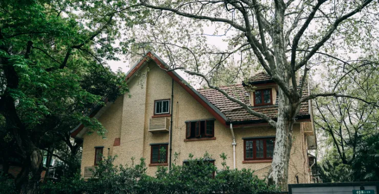 上海街头洋房建筑别墅独栋