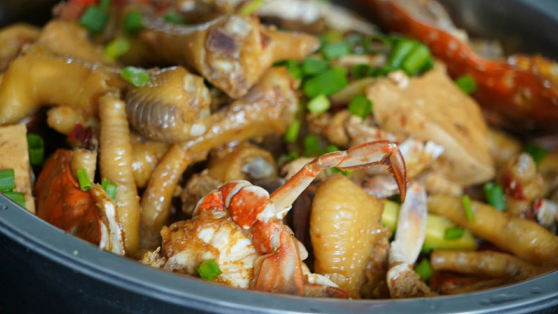 鸡爪蟹煲家常烹饪做菜