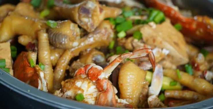 鸡爪蟹煲家常烹饪做菜