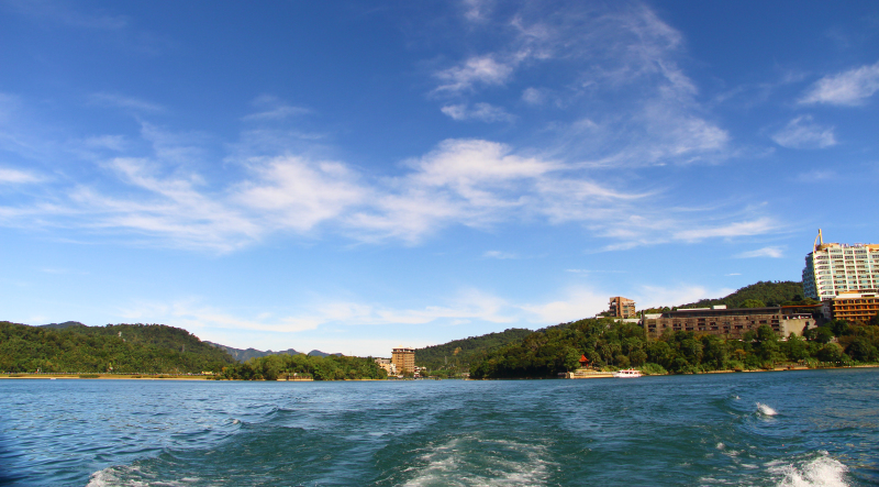 台湾最大的淡水湖日月潭湖泊