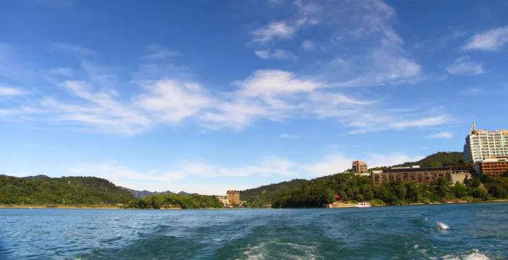 台湾最大的淡水湖日月潭湖泊