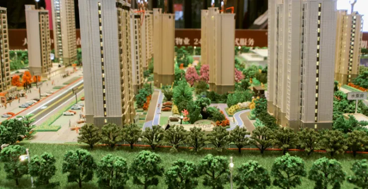 雍舜府售楼处沙盘建筑模型绿化