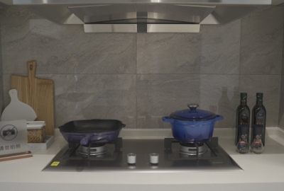 锦山府样板房厨房燃气灶烹饪锅具