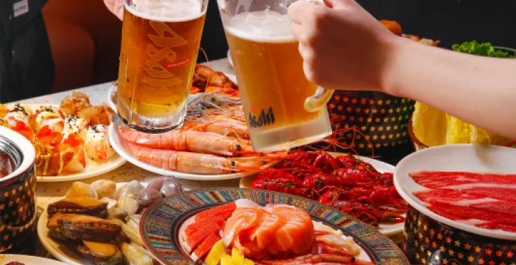 美食聚餐聚会庆祝火锅干杯
