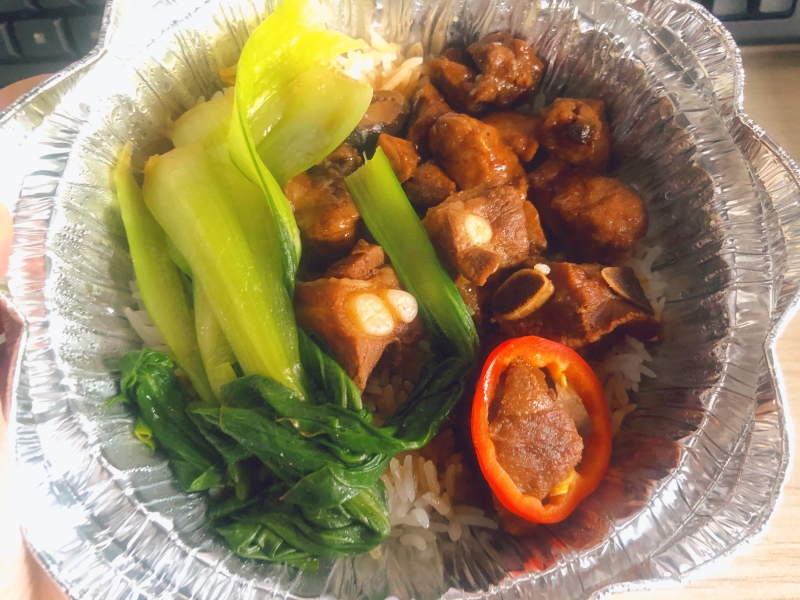 食物中餐午餐外卖美食排骨肉类煲仔饭