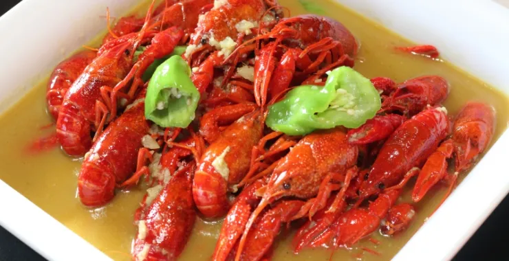 蒜泥龙虾美食