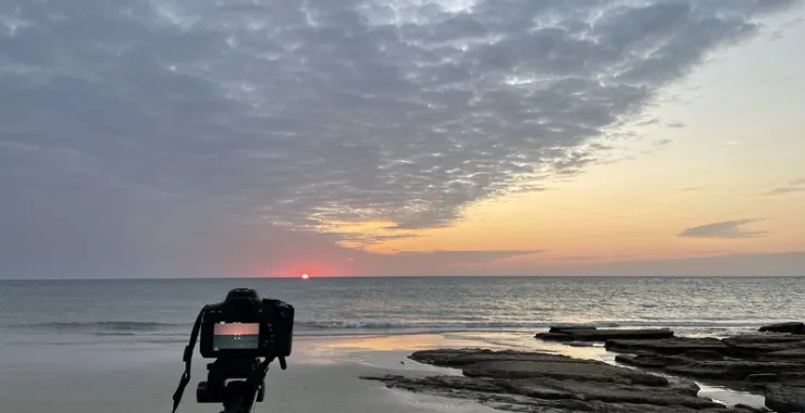 夕阳 晚霞 天空 海边 广西北海 涠洲岛 相机 摄影