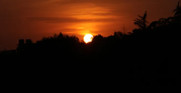 浙江宁波 余姚 日落 日出山脉太阳夕阳朝霞