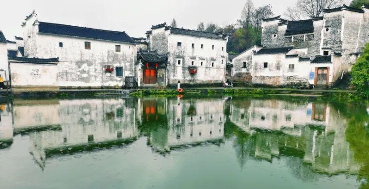 山水景色 诸葛八卦村景点拍照打卡徽派建筑老房子传统