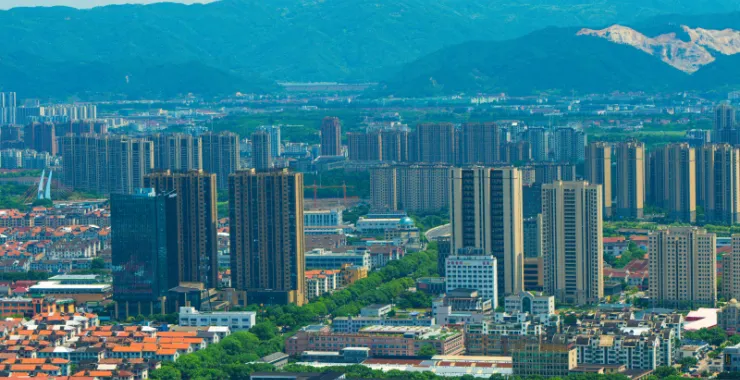 余姚城市高楼密集建筑