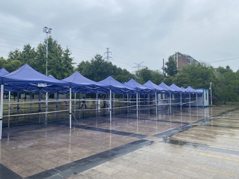 核酸采样点帐篷雨棚搭建