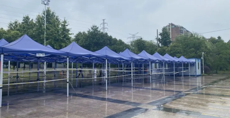 核酸采样点帐篷雨棚搭建