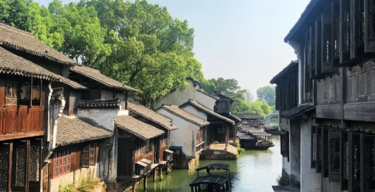 旅游旅行景点乌镇景区江南水乡风景风光乌篷船